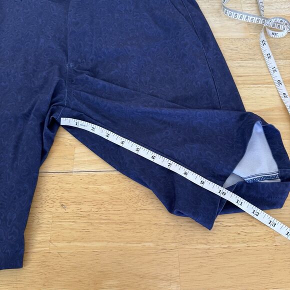 Greyson Montauk Performance Golf Shorts Stretch Breathable Lux Mens 32 Blue 10" - Picture 10 of 12